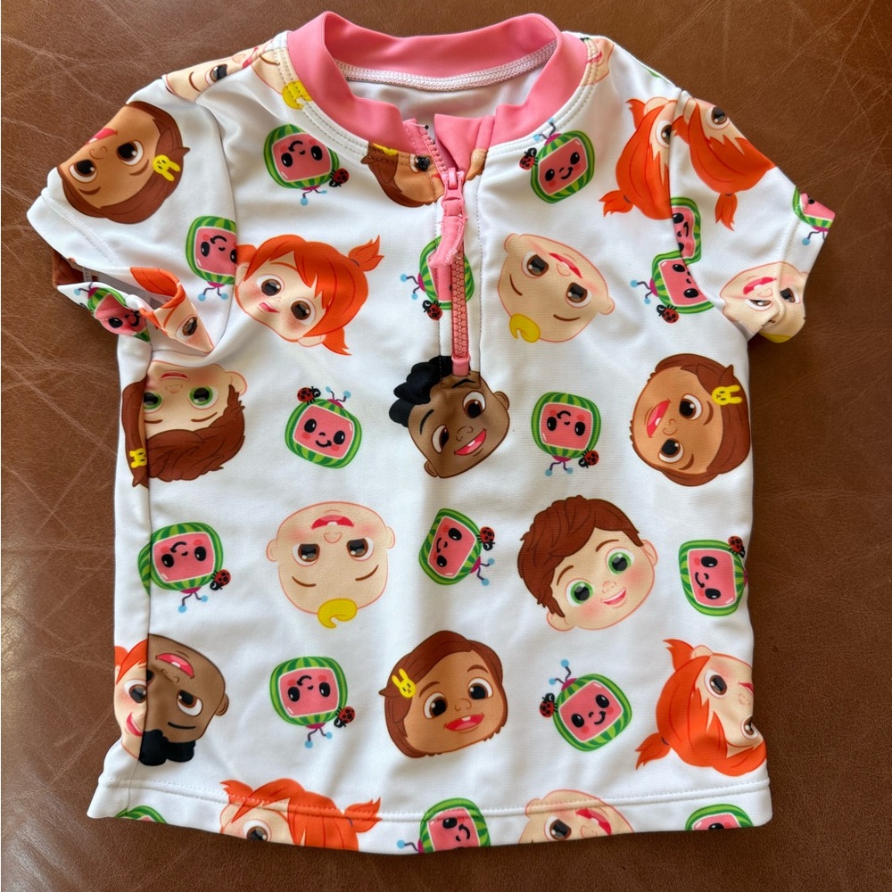 CoComelon Toddler Rash Guard Swim Shirt | 2T | Short Sleeve